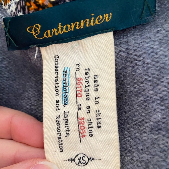 Cartonnier for Anthropologie sweater XS gray - Picture 4 of 8